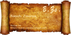 Basch Zsuzsa névjegykártya