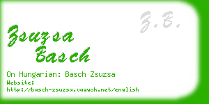 zsuzsa basch business card